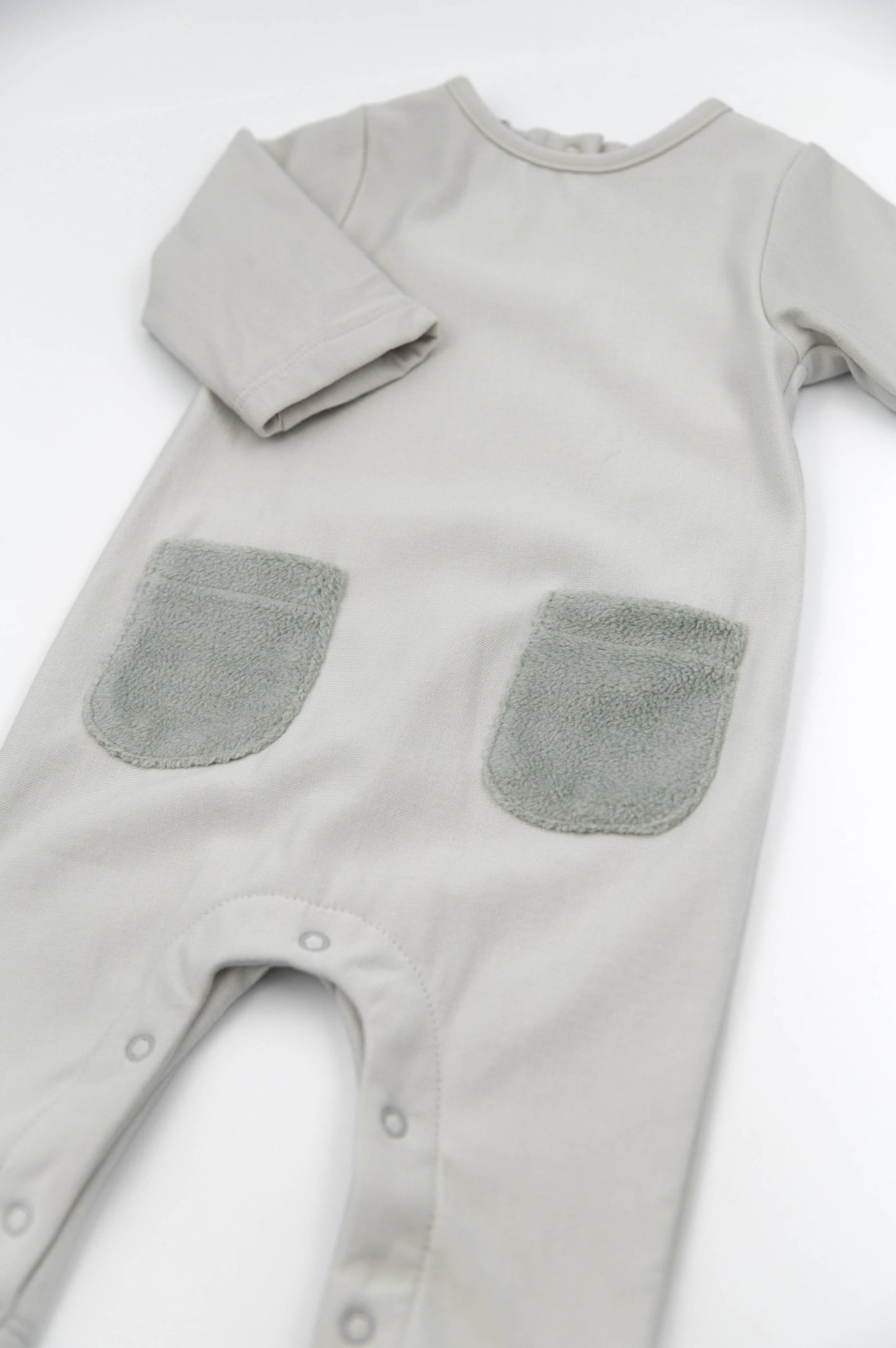 BAMBOOM Tutina con tasche teddy 1042 - SKY GREY 352