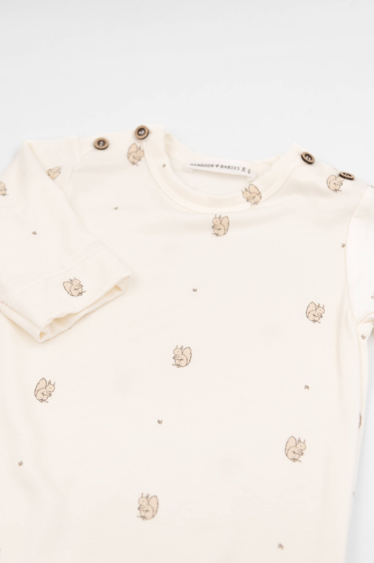 BAMBOOM Tutina lineare con apertura spalla con piedi 1043 - Squirrel 344