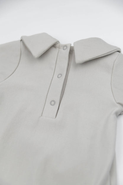 BAMBOOM Tutina Bimbo elegante con colletto 1044 - sky grey 351 - AI