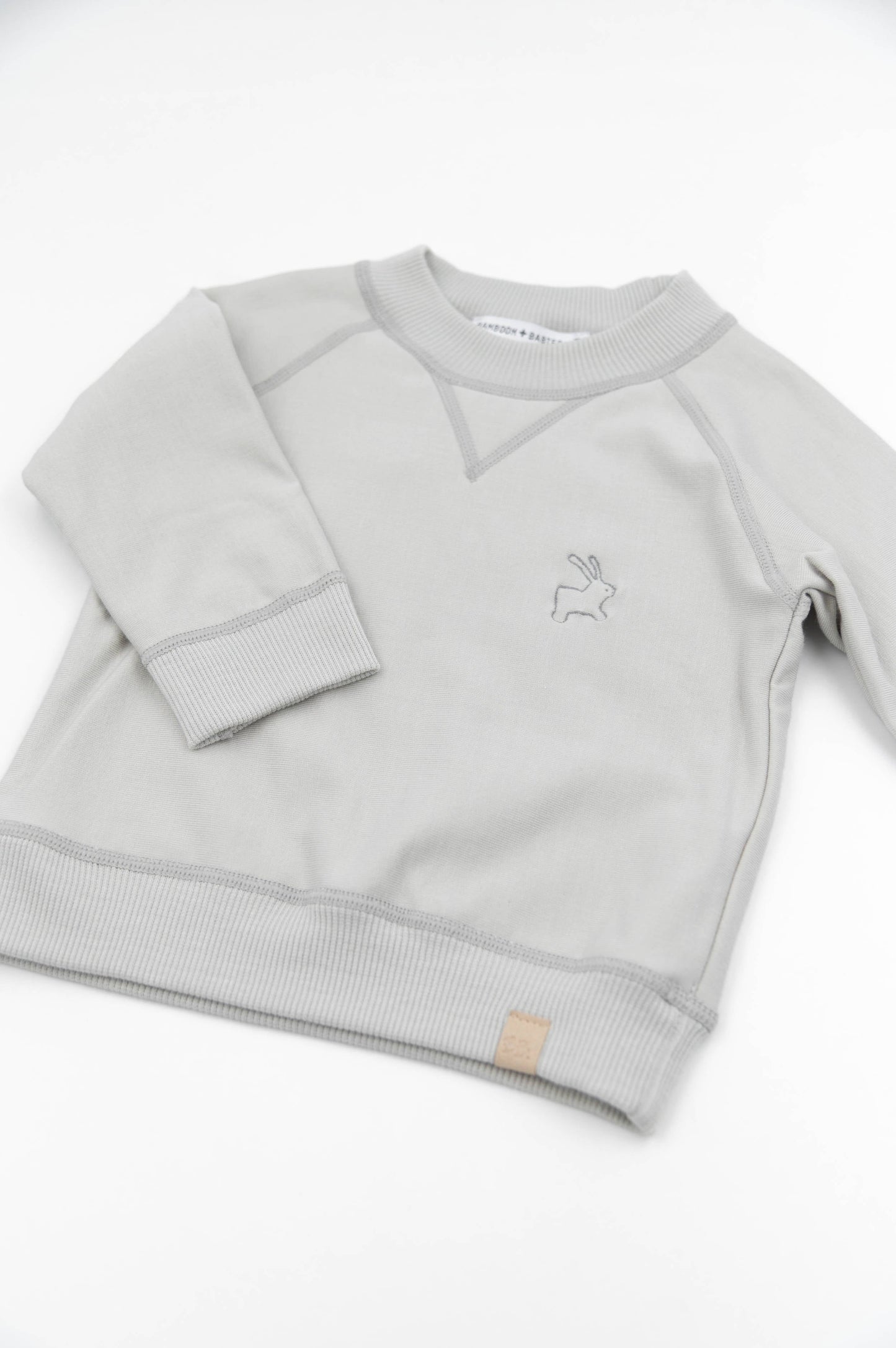 BAMBOOM Maglia con ricamo coniglio 1053 - moss grey 351