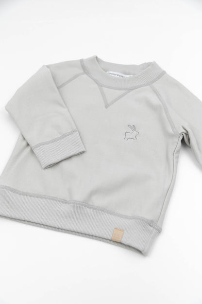 BAMBOOM Maglia con ricamo coniglio 1053 - moss grey 351