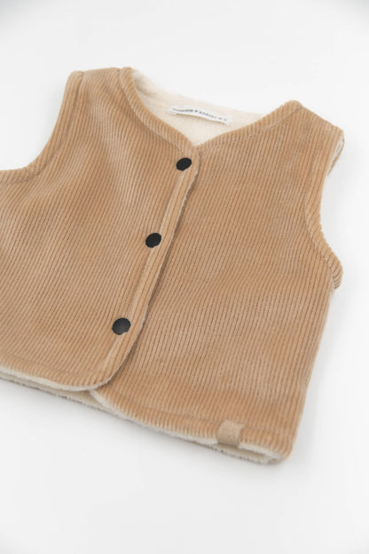 BAMBOOM Gilet smanicato reversibile 1057 - Mocha sand 347