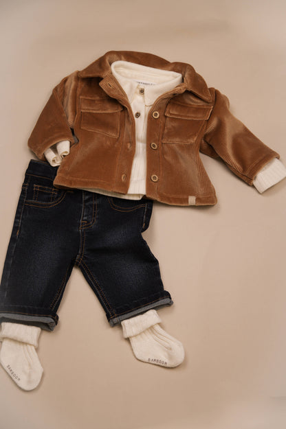 BAMBOOM Camicia Over Curderoy 1058 - Tan camel 349