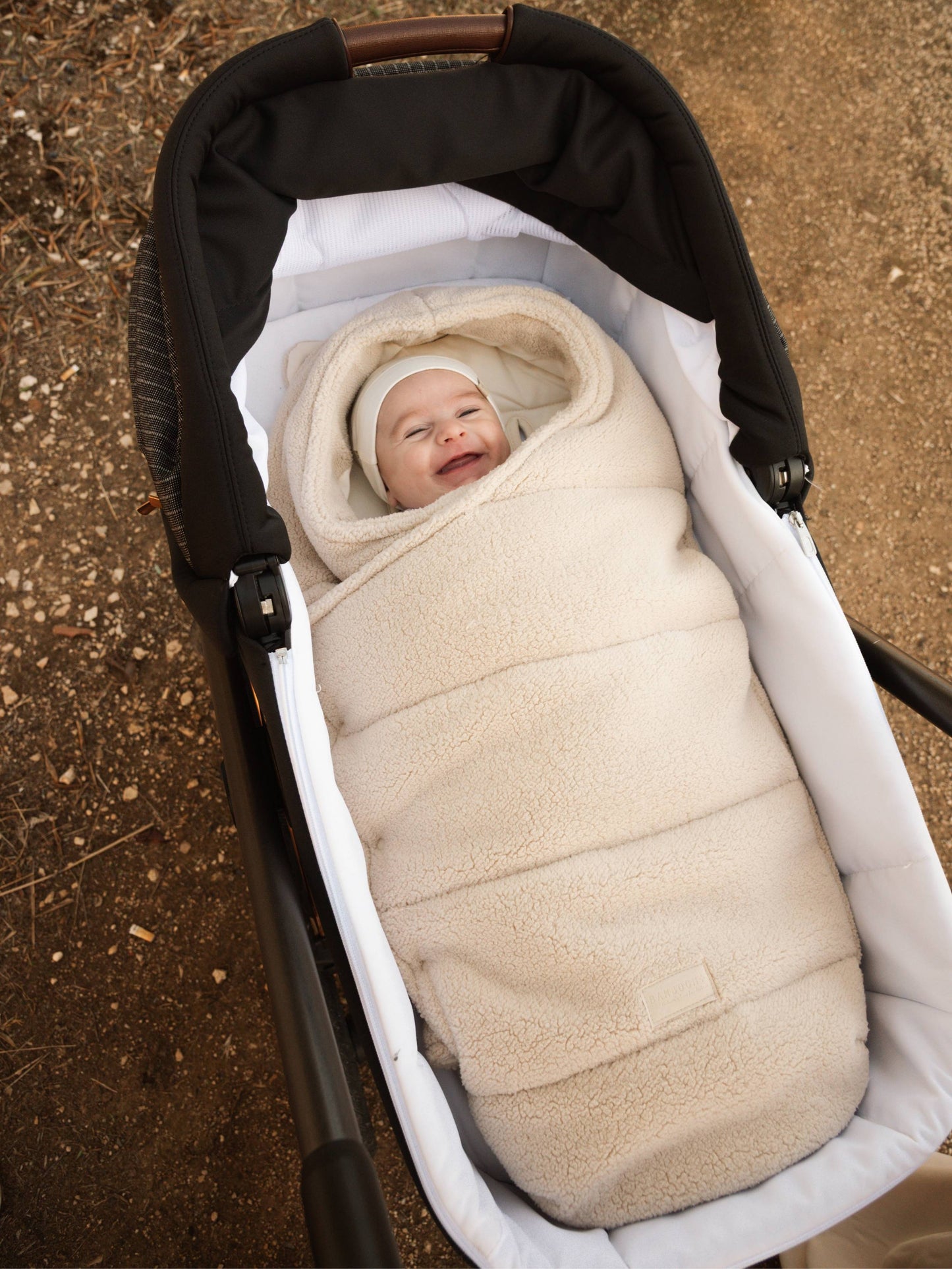 Bamboom Sacco Igloo teddy newborn 1093 - WARM WHITE 345