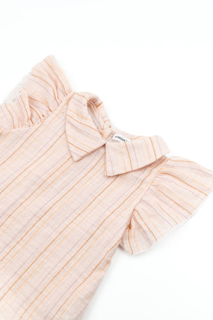 BAMBOOM Vestito in Lino Look PE - 1104 - STRIPE PINK 277