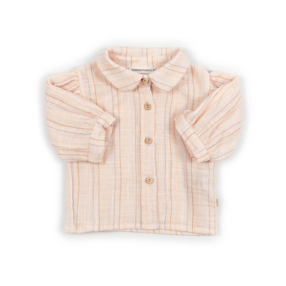 BAMBOOM Camicia bimba maniche lunghe PE - 1105 - STRIPE PINK 277