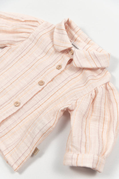BAMBOOM Camicia bimba maniche lunghe PE - 1105 - STRIPE PINK 277