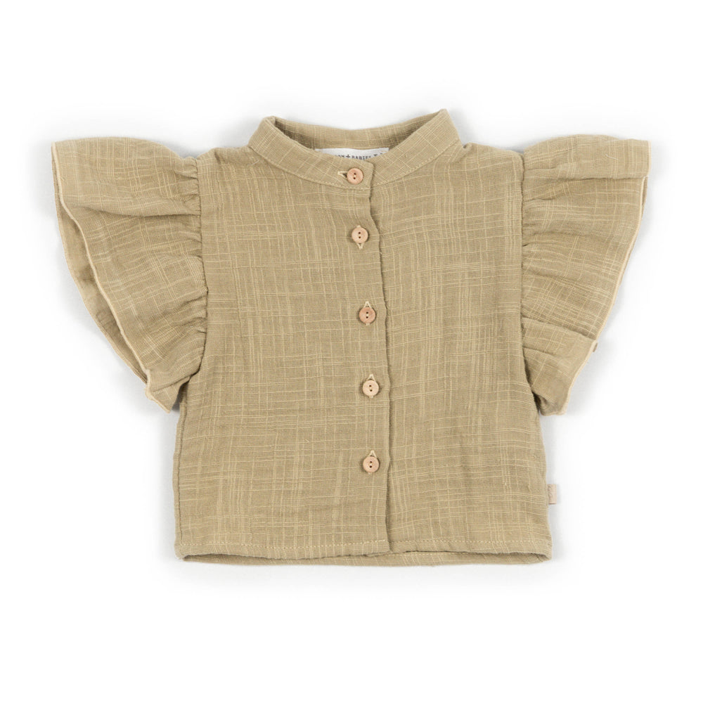 BAMBOOM Camicia bimba Lino Look - 1106 - MUSTARD 270
