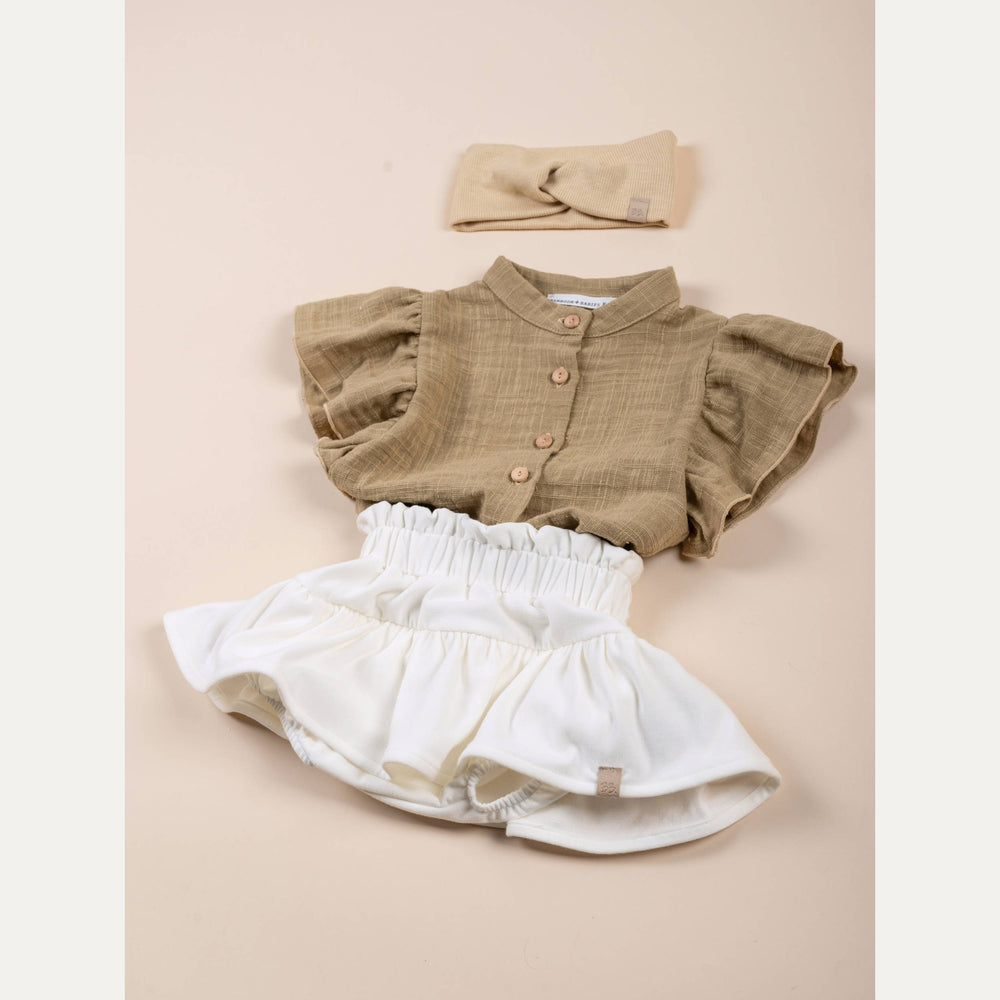 BAMBOOM Camicia bimba Lino Look - 1106 - MUSTARD 270