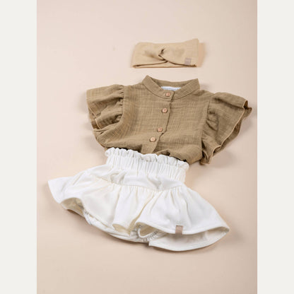 BAMBOOM Camicia bimba Lino Look - 1106 - MUSTARD 270