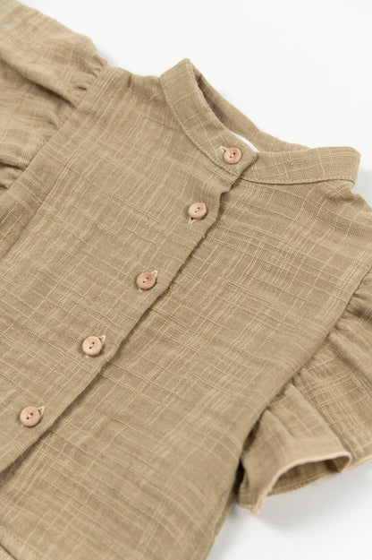 BAMBOOM Camicia bimba Lino Look - 1106 - MUSTARD 270