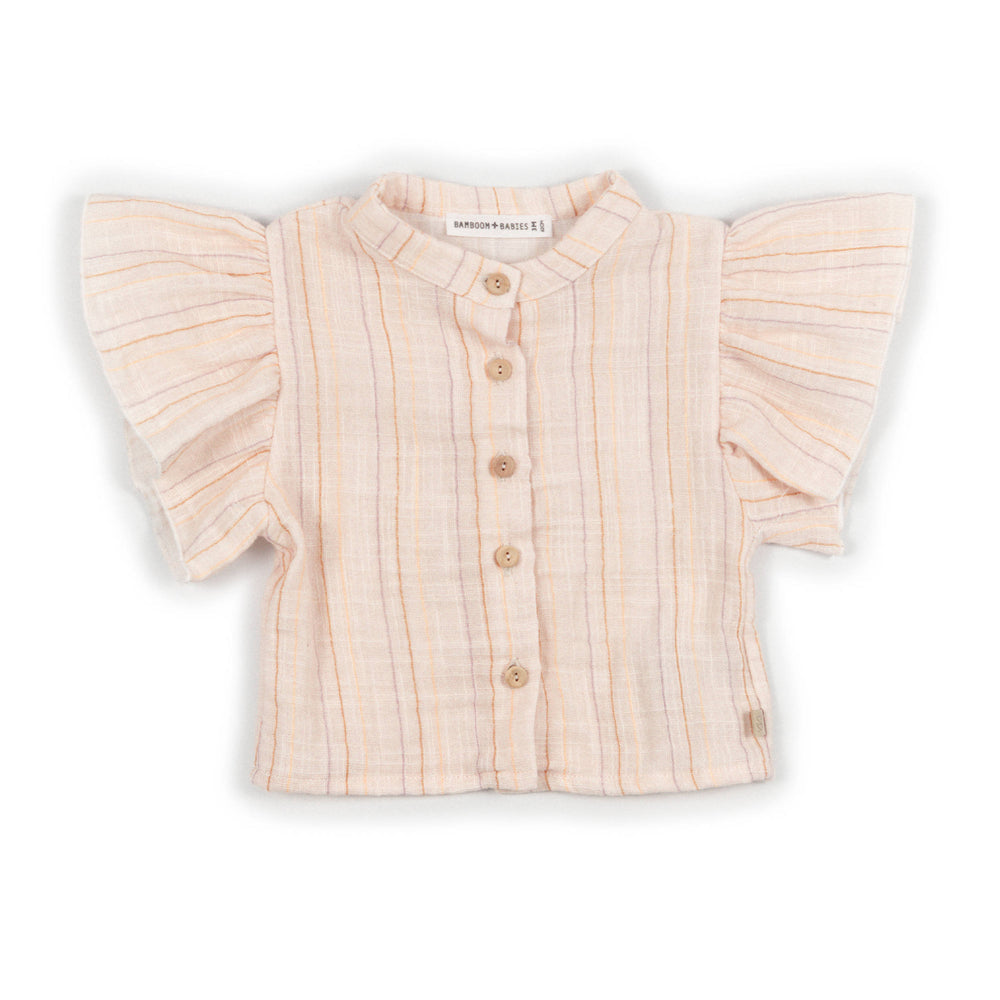 BAMBOOM Camicia bimba Lino Look - 1106 - STRIPE PINK 277