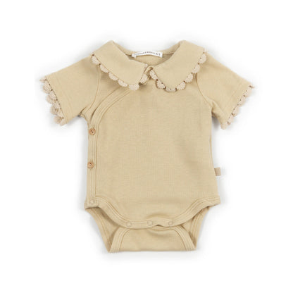 BAMBOOM Body con colletto Embroidery - 1109 - MUSTARD 270