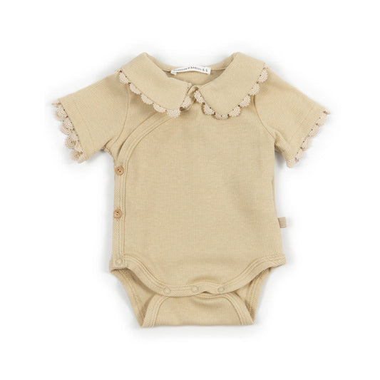 BAMBOOM Body con colletto Embroidery - 1109 - MUSTARD 270
