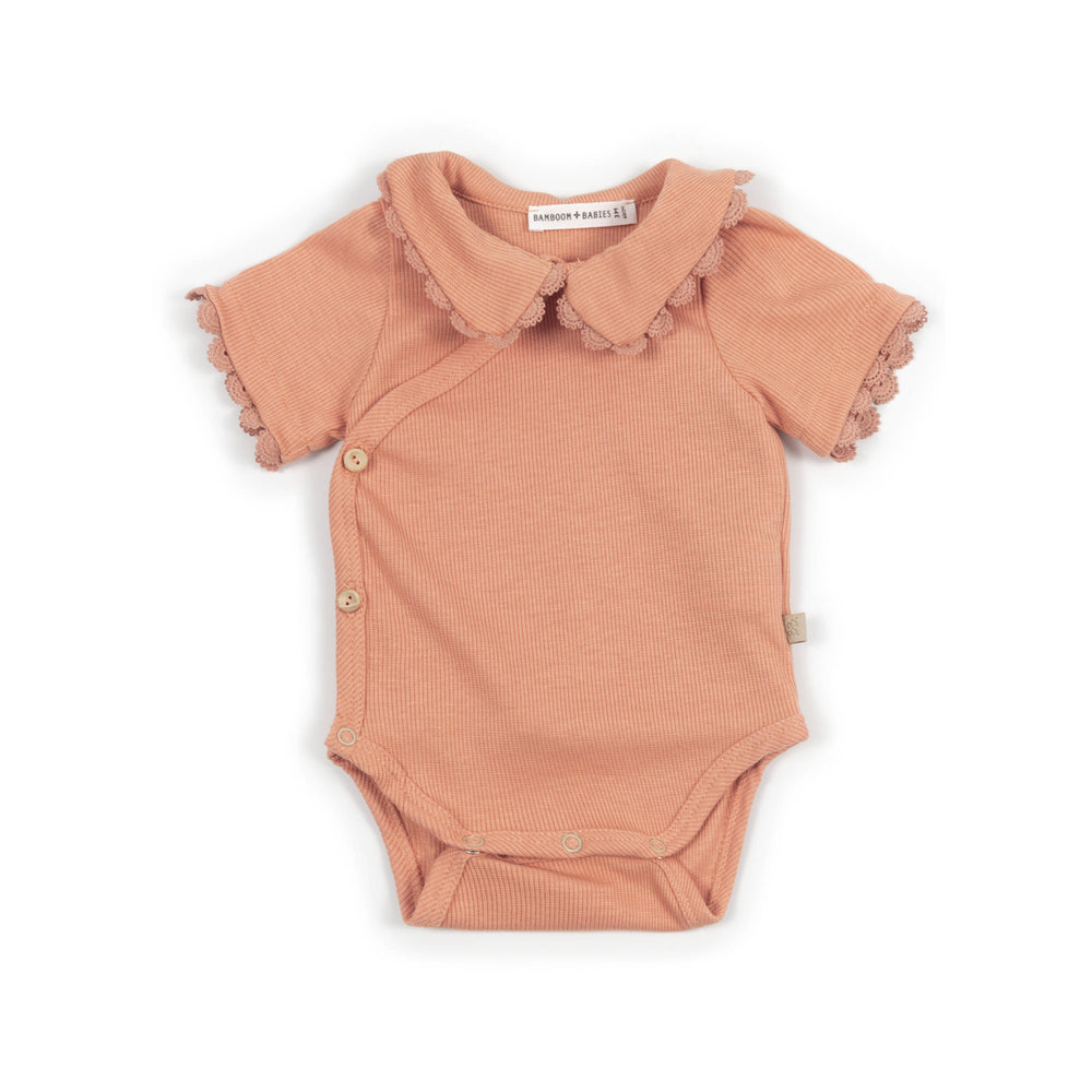 BAMBOOM Body con colletto Embroidery - 1109 - CORAL 276