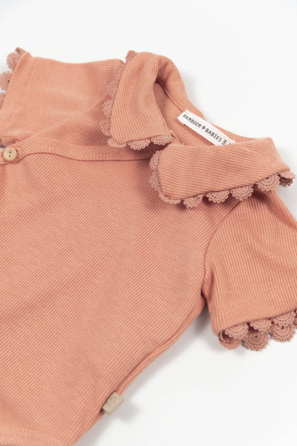 BAMBOOM Body con colletto Embroidery - 1109 - CORAL 276