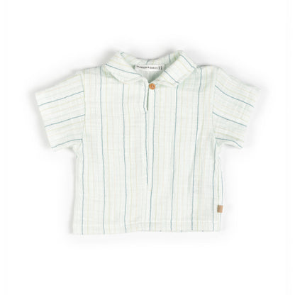 BAMBOOM Shirt con colletto - 1117 - STRIPE ACQUA 271