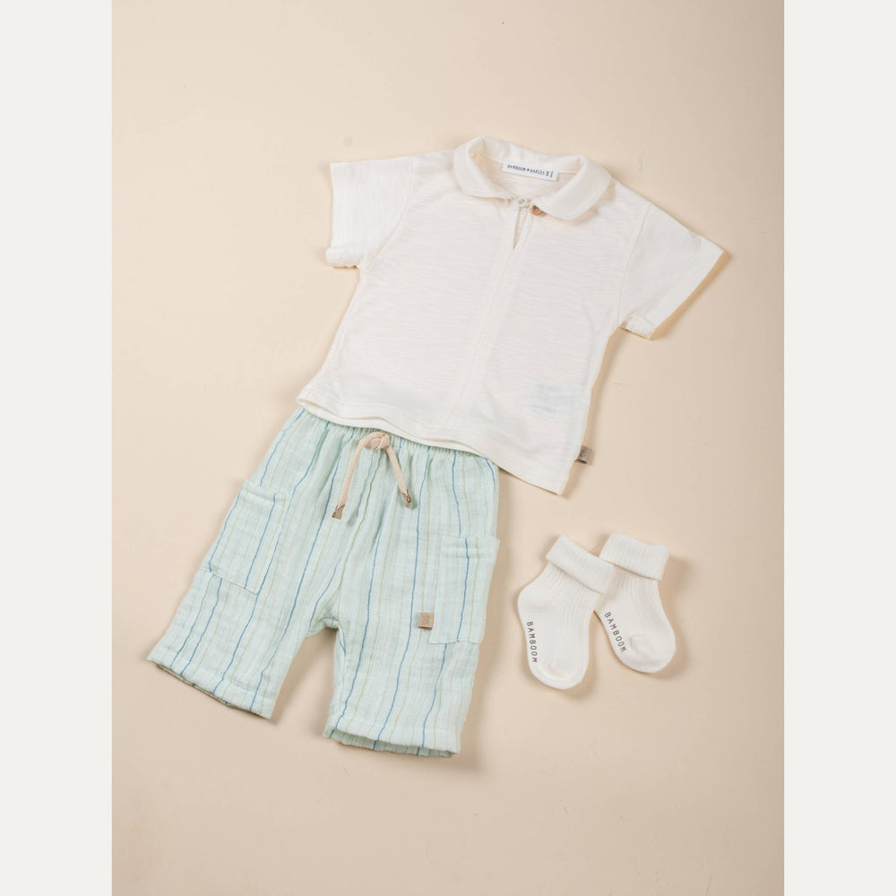 BAMBOOM Pants Lino Look - 1125 - STRIPE WHITE/BLU 272