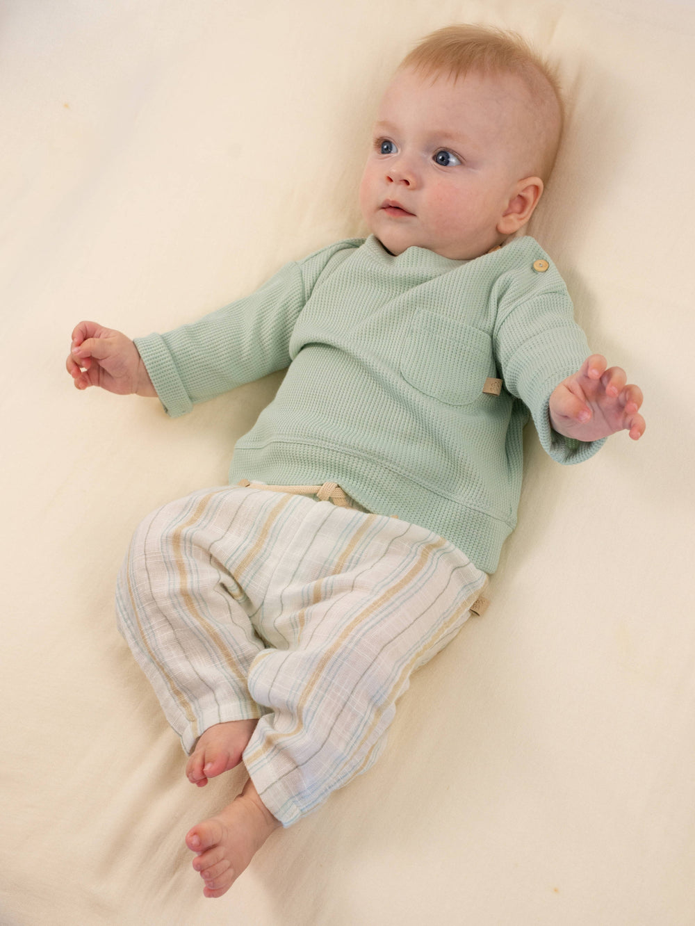 BAMBOOM Pants Lino Look - 1125 - STRIPE WHITE/BLU 272