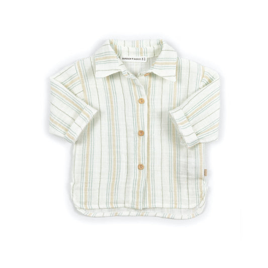 BAMBOOM Camicia bimbo - 1129 - STRIPE WHITE/BLU 272