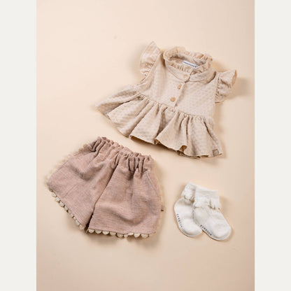 BAMBOOM Short bimba con bordino - 1136 - CORAL 276