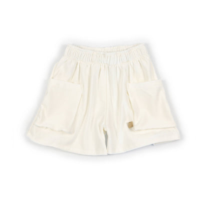 BAMBOOM Short bimba con tasche - 1137 - OFFWHITE 111