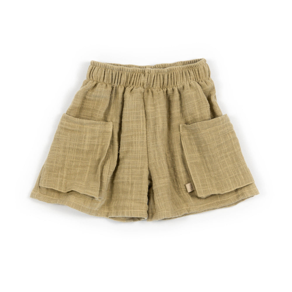 BAMBOOM Short bimba con tasche - 1137 - MUSTARD 270