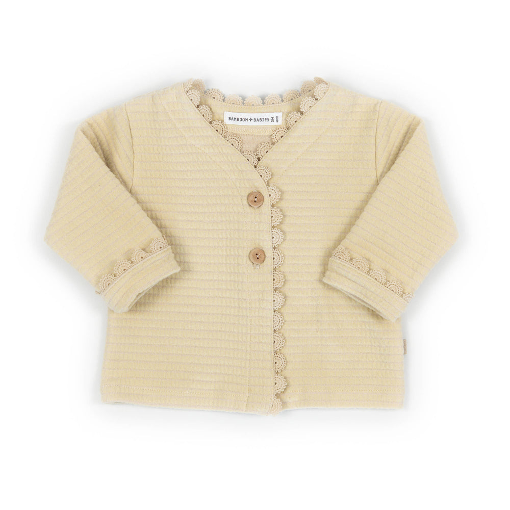 BAMBOOM Cardigan bimba volant - 1140 - ALMOND CREAM 273