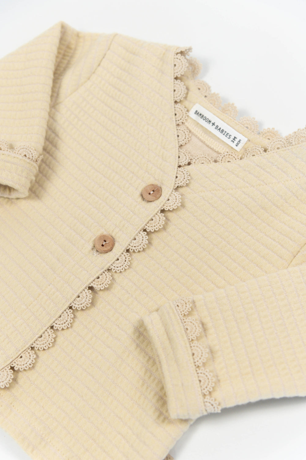BAMBOOM Cardigan bimba volant - 1140 - ALMOND CREAM 273
