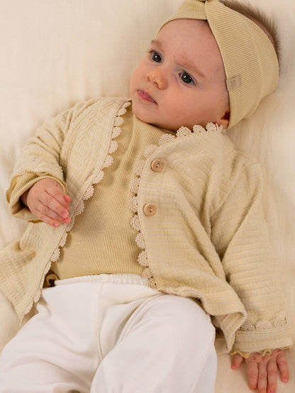 BAMBOOM Cardigan bimba volant - 1140 - ALMOND CREAM 273