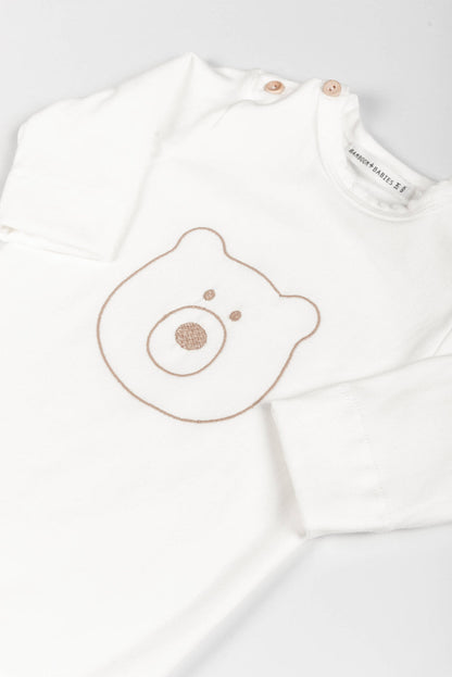 BAMBOOM Tuta Orso con piedi - 1161 - OFFWHITE 111