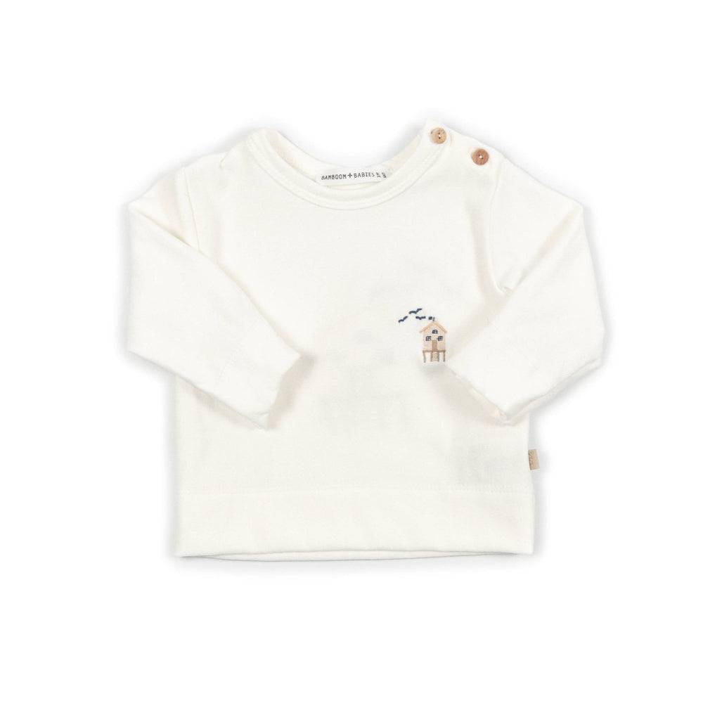 BAMBOOM Maglia con ricamo Surf house - 1164 - OFFWHITE 111