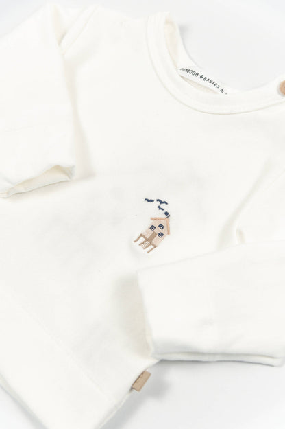 BAMBOOM Maglia con ricamo Surf house - 1164 - OFFWHITE 111