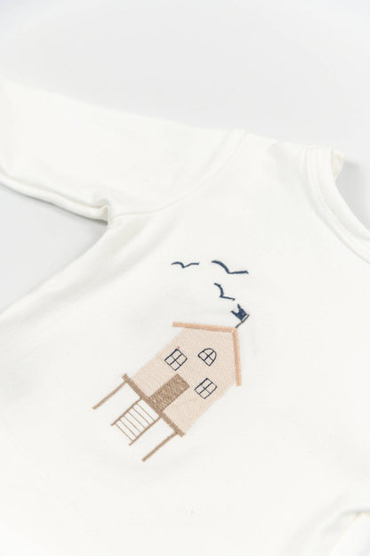BAMBOOM Maglia con ricamo Surf house - 1164 - OFFWHITE 111