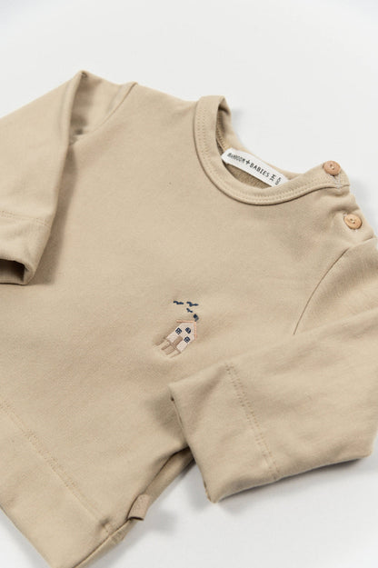 BAMBOOM Maglia con ricamo Surf house - 1164 - LIGHT MUSTARD 279