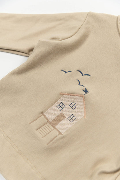 BAMBOOM Maglia con ricamo Surf house - 1164 - LIGHT MUSTARD 279