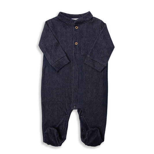 BAMBOOM Tutina con colletto coreano - 1235 - JEANS BLU 38