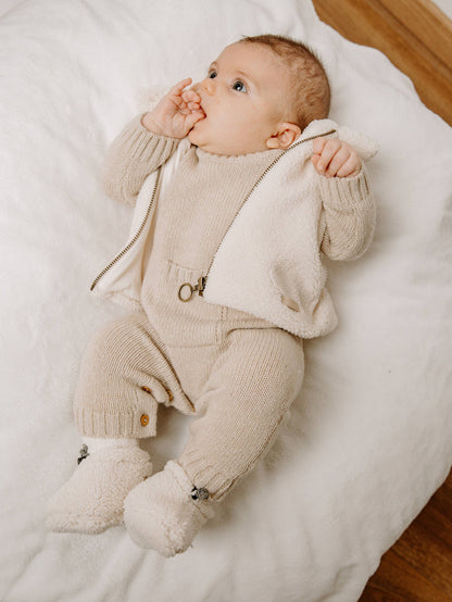 BAMBOOM Tutina con colletto a maglia - 1264 - WARM WHITE 128