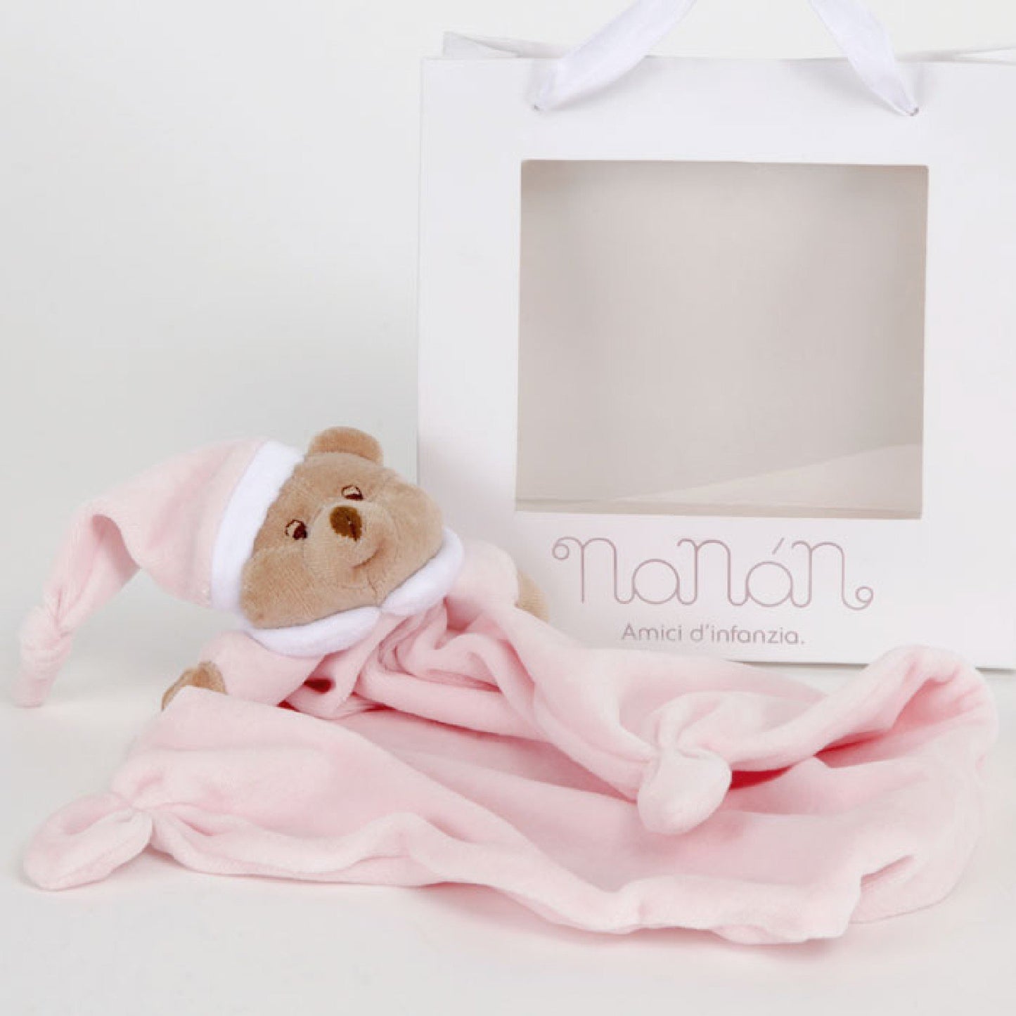NANAN DouDou Fazzoletto per dentini Puccio rosa 1269R