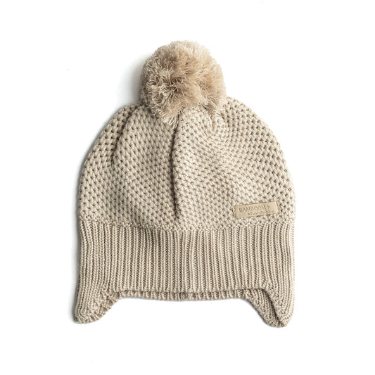 BAMBOOM Cappellino Knitted Pompon - 1279 - WARM WHITE 128