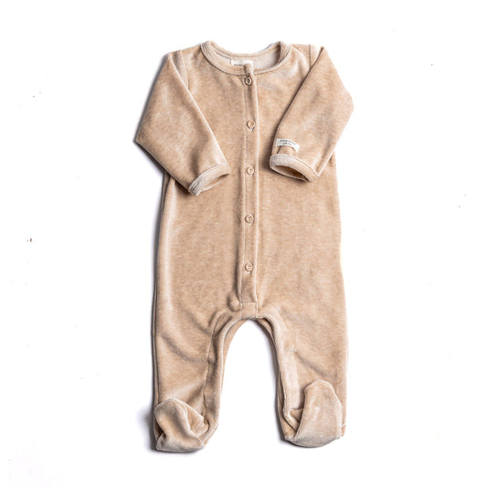 BAMBOOM Tutina con piedi apertura frontale - 1301 - VELVET SAND 444