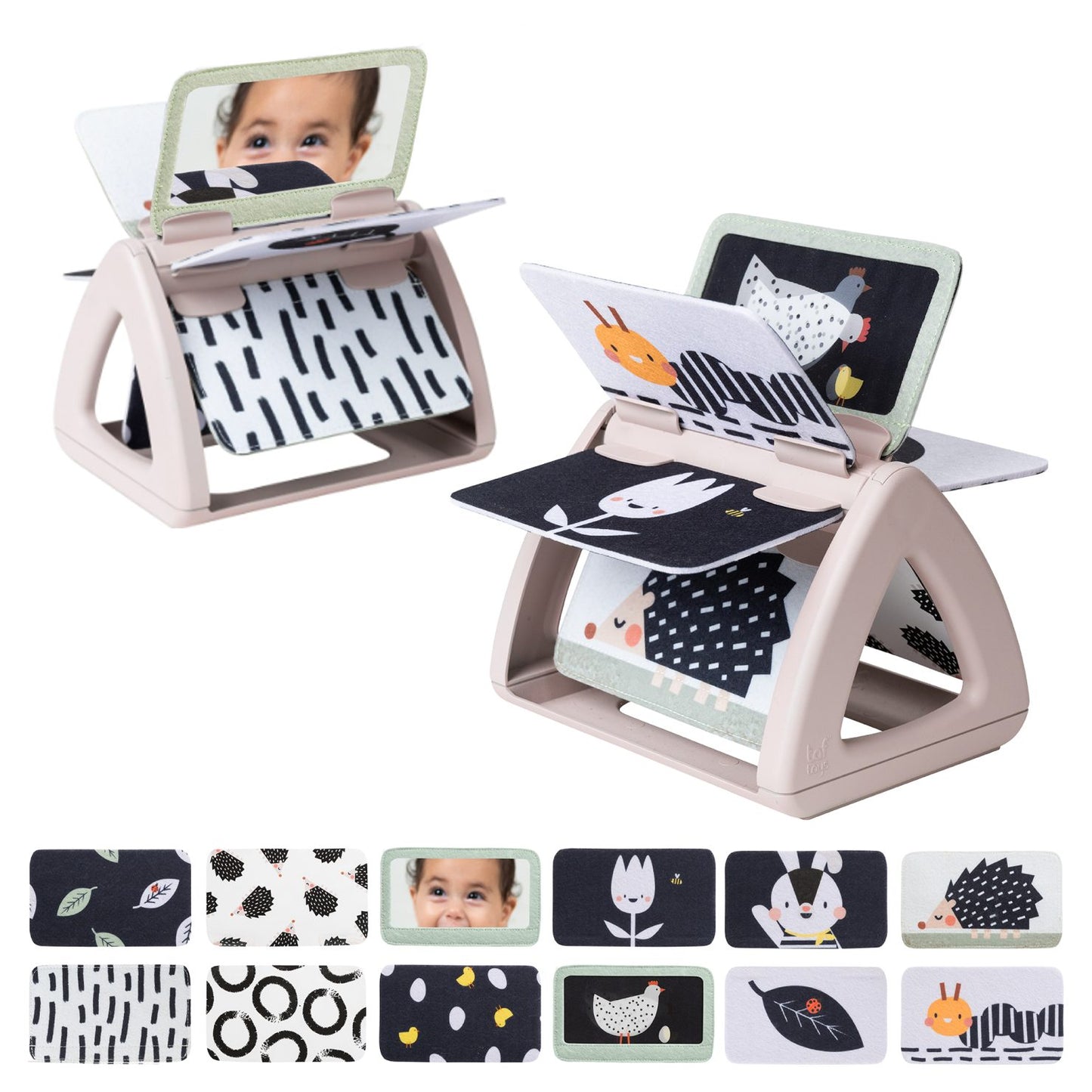 Taf Toys - Black and White Spinning Book Tummy Time - 13385