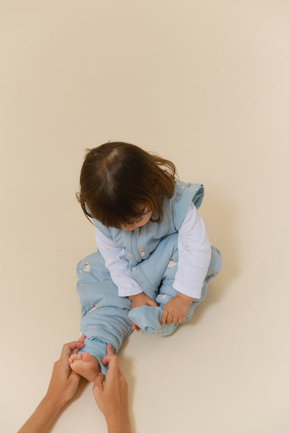 Molis&Co - Sacco nanna con piedini e maniche e calzini antiscivolo - Duck Family - TOG 2.5