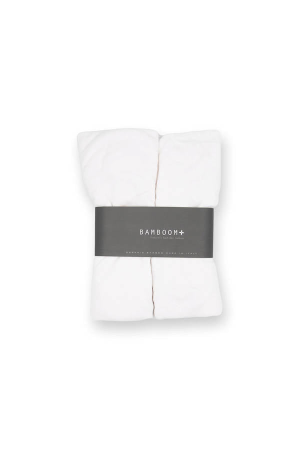 BAMBOOM Lenzuolo con angoli culla - 2 pz - 217 - Bianco 01