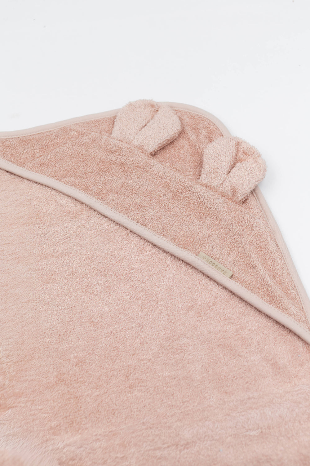 Bamboom Asciugamano con cappuccio neonato - orecchie + guanto - WARM PINK 426