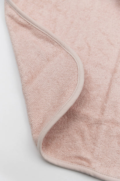 Bamboom Asciugamano con cappuccio neonato - orecchie + guanto - WARM PINK 426