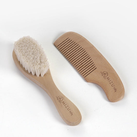 Mizu Baby - Mami - Set spazzola e pettine in bamboo - PERSONALIZZATO