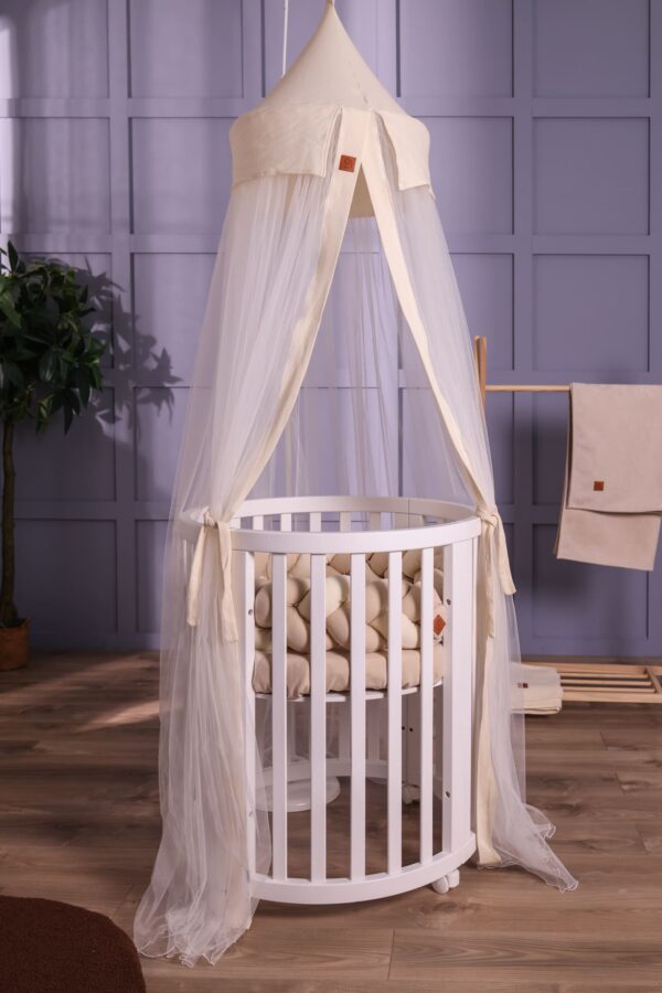 ALEMY Baldacchino Asta con Velo - Cream