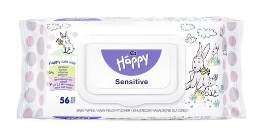 HAPPY - Salviettine Sensitive con aloe - MULTIPACK (8x56pz)