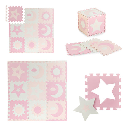 MoMi tappeto a incastro NEBE colore pink